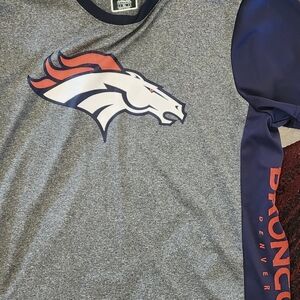 Denver Broncos Gray and Blue T-Shirt